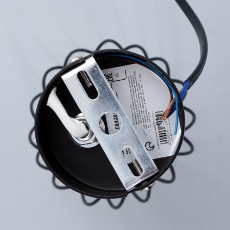 Bra with a switch on the wire "Bianca" E14 40W black 17x11x17cm-8