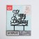 Topper for the cake "Happy Birthday", 12 × 12 cm, black color