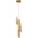 Suspended LEONARDO 4XE14 60W lamp, size 14x14x165 cm, bronze color