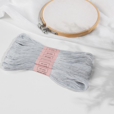 Set of threads Muline No. 3064, 8 ± 1 m, 6 pcs, the color is light gray-3