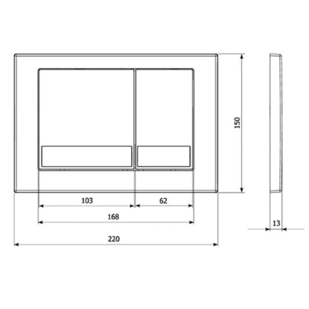 VeConi Square VFS-WH, plastic, mechanical, glossy, white-1