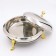 Stainless steel marmitis is round on a heating stand, 26 × 22 cm, glass cover