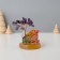 Suvenir glass, metal "tree under the protection of toad" 18 stones, purple 5.5x5x9 cm