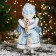 Snow Maiden "In a fur coat with stones and a drum" 30 cm, blue