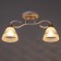 Linda chandelier 2x60W E27 white, gold 47x16x23cm