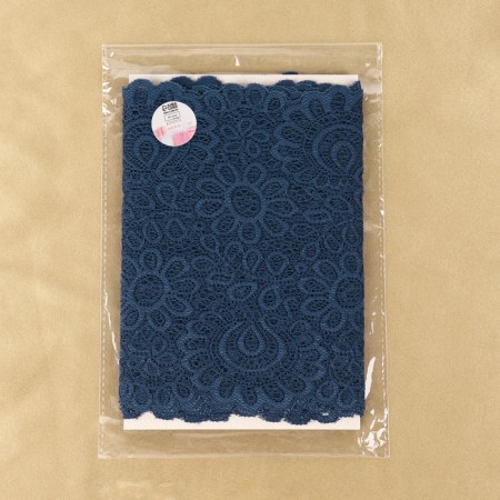 Lace elastic fabric, 190 mm × 2.7 ± 0.5 m, blue color-4