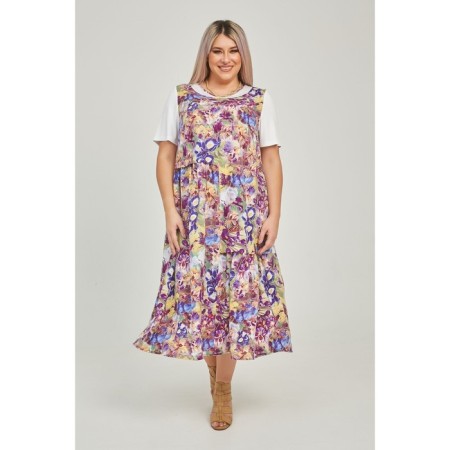 Female dress, size 64, blue color