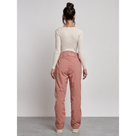 Warmed female trousers, size 50, color light brown-3