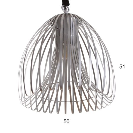 Ceiling lamp "Lif" silver 1x40W, E27, 52x52x61 cm-2