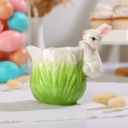 Milk Dulyan "Bunny in cabbage", 300 ml, green color