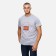 T -shirt male, gray color/print mix, size 44 (s)