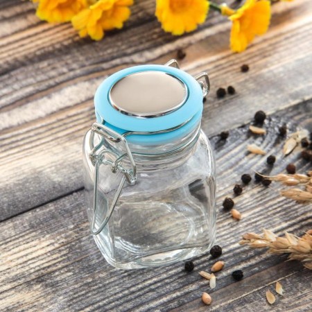 Glass jar for spices with Bugel Castle "Prima", 100 ml, 7.5 × 5 × 8 cm, color mix-8