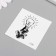Black Tattoo on the body "Black. Light bulb" 6x6 cm