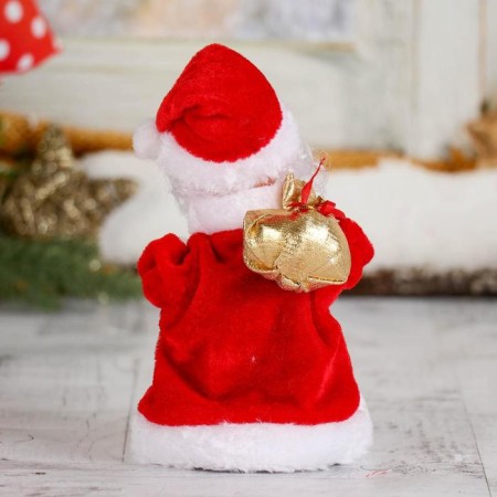 Santa Claus "Kuchenya fur coat" moves, with backlight, 16.5 cm-2