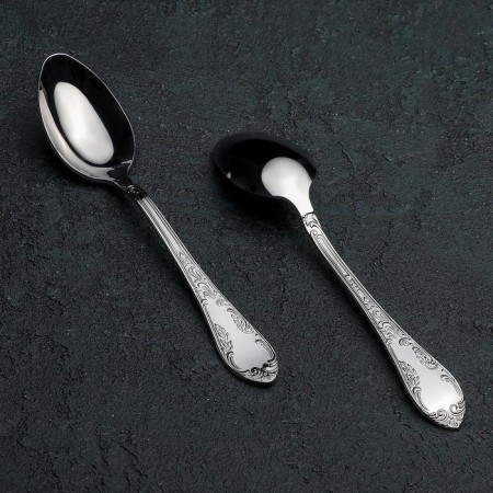 A teaspoon "Ambassador", h = 14.5 cm, thickness 2 mm, silver color