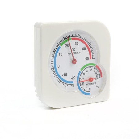 Street thermometer, hygrometer, white-1