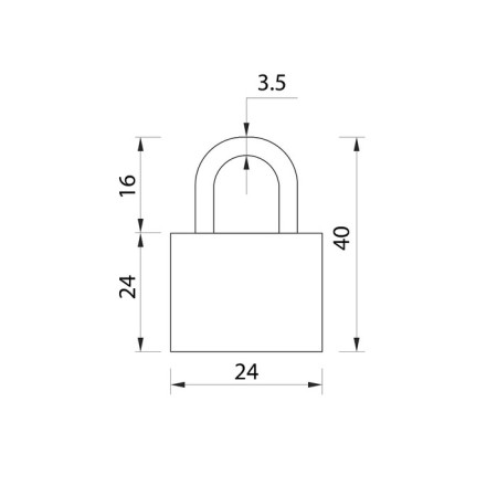Locking castle, 25x42 mm, mix-2