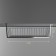 Mesh -mounted mesh -mounted basket on a shelf of a share, 40 × 25 × 14 cm, color chromium