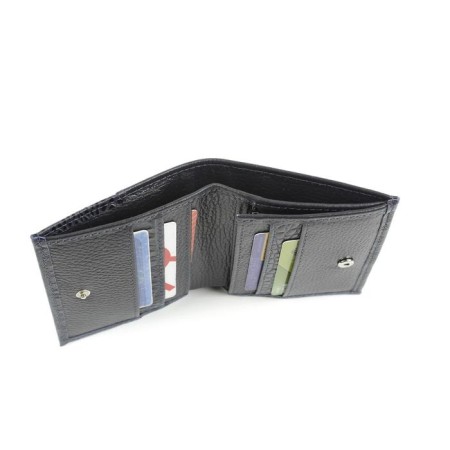 Wallet, button, 6 pockets, 1 section for trifles, n/k blue kayman/Blue Fleeter-5