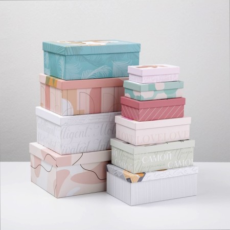 Set of boxes 10 in 1, gift packaging, “Girl”, 12 x 7 x 4 - 32.5 x 20 x 12.5 cm-3