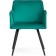 Stool on a metal frame Edgell Metal/fabric, black/green 53x53x86 cm