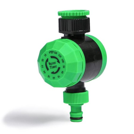 Watering timer, up to 2 hours, with a set of adapters for connection, plastic, Greengo