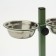A stand with bowls, 2 x 250 ml, height 25 cm, collapsible, green
