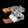 Spring holder for the built-in track system Technical Trahr-11b, 4.5x3.2x3.7 cm, silver color