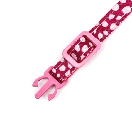 Fly collar with buckle in the shape of a cat, width 1 cm, pink-4