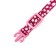 Fly collar with buckle in the shape of a cat, width 1 cm, pink