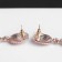 Earrings Metal "Barbados" drops, color pink gold