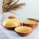 Set for pancakes 7 items: 1 pc. Pancake, 6 pcs. plates, with painting, juniper