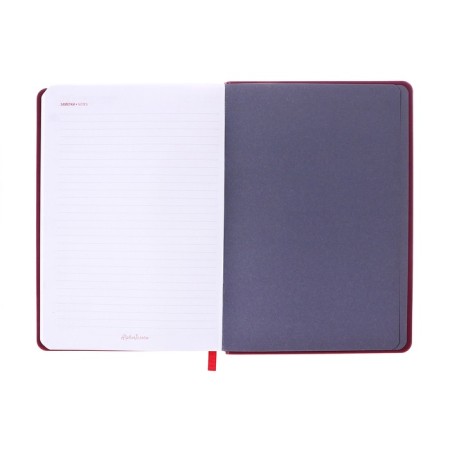 Dated diary 2025, A5, 176 sheets, Hong Kong, solid cover, pancake embossing, with liesse, block 80 g/m2, red-11