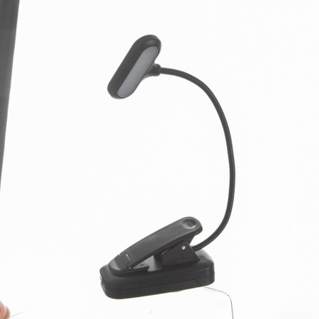 Lamp for reading on clothespin16430/1 LED from batteries 3AA Black 7x4.5x31 cm Risalux-8