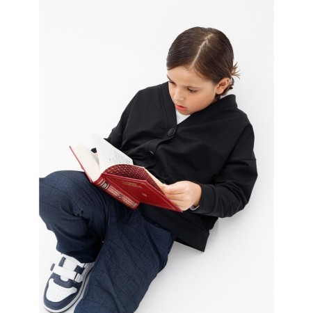 Cardigan Children's Amarobaby Amarobaby Study Hop, height 134 cm, black color-11
