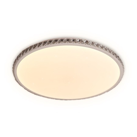 LED ceiling LED with a remote control and additional backlight Ambrella Light, Crystal, FF70, 1xLED, 48 W, 3360LUM, 3000-6400K, white color-1