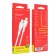 Cable Borofone BX51, Type-C-Type-C, PD 60 W, 3 A, 1 m, PVC braid, white