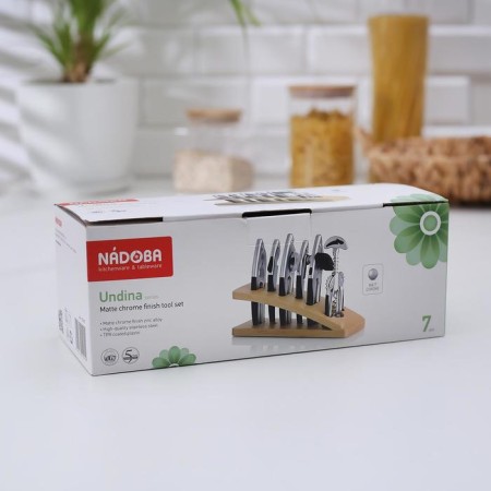Nadoba undina tools set, matte chromium, 7 items-12