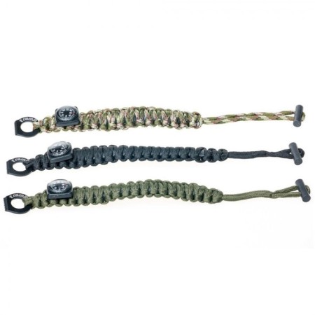 Survivor bracelet Tramp TraM-237, compass, fire/2 meters of paracord, olive-3