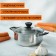 Stainless steel pan Promo, 1.2 l, 18 × 8 cm, with a lid