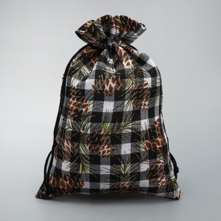 Bag Gift canvas "New Year's cage", 16 x 24 cm +/- 1.5 cm, New Year-1