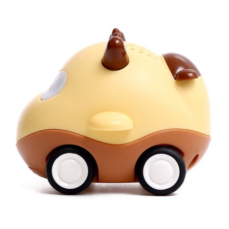 The inertial car "Cute deer", light, sound, beige color-2