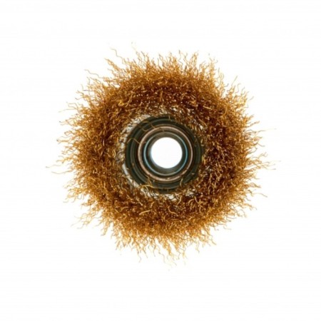 Matrix Ushm brush, d = 75 mm, m14, cup, brass -tiered twisted wire-2