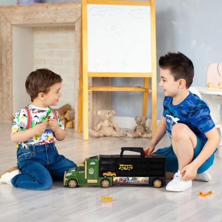 Auto -Vorot Case Givito Militari, with cars, with tunnel, green color, 54 cm-8
