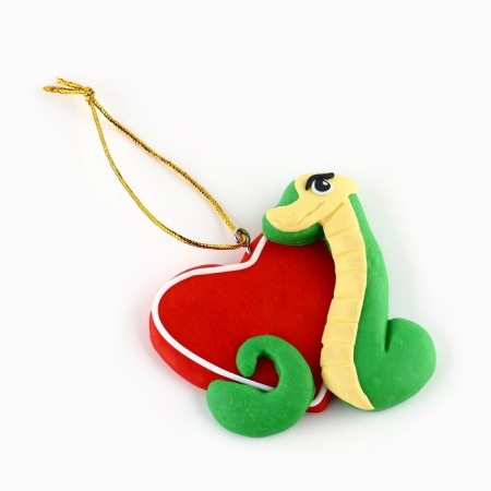 Suspension on the Christmas tree "Snake", 6.5 x 5.9 cm-2