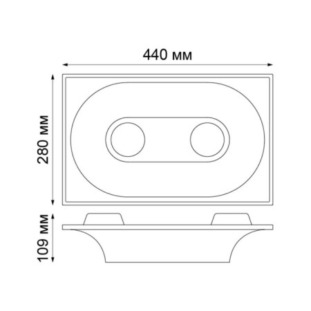 Lamp Cail, 2x50 W, GU10, white color, 445x285mm-2
