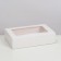 Box fold, pencil case, with a window, white, 25 x 16 x 6 cm