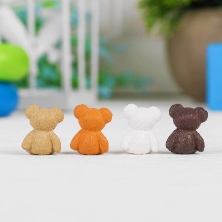 Miniature Puppet "Bear", set 4 pcs, size 1 pc: 1.8 × 1.4 × 1.1 cm, Mix color-2