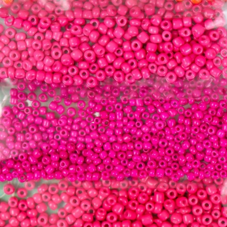 Round beads "from pink to red" 6 colors x 10 grams-1