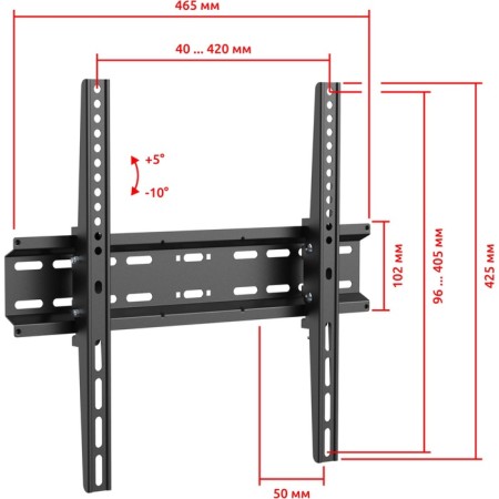 UNITEKI TM4402 bracket on a wall for a tilt for diagonals 32-55 inches-4